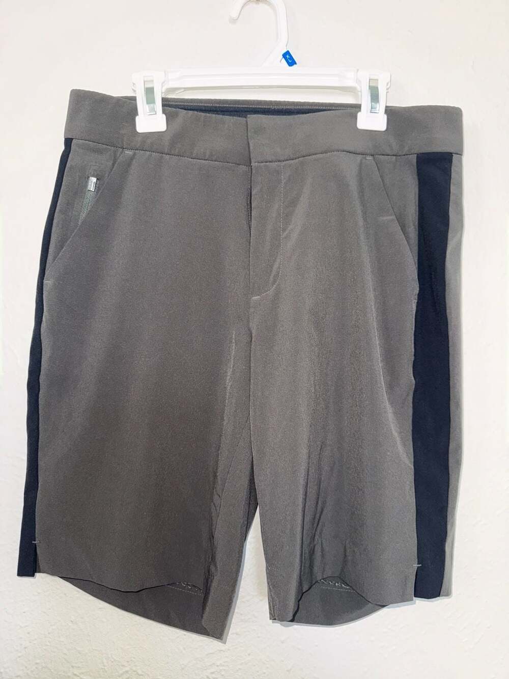 Athleta Women's Athletic Shorts with Side Stripe and Zipper Pockets